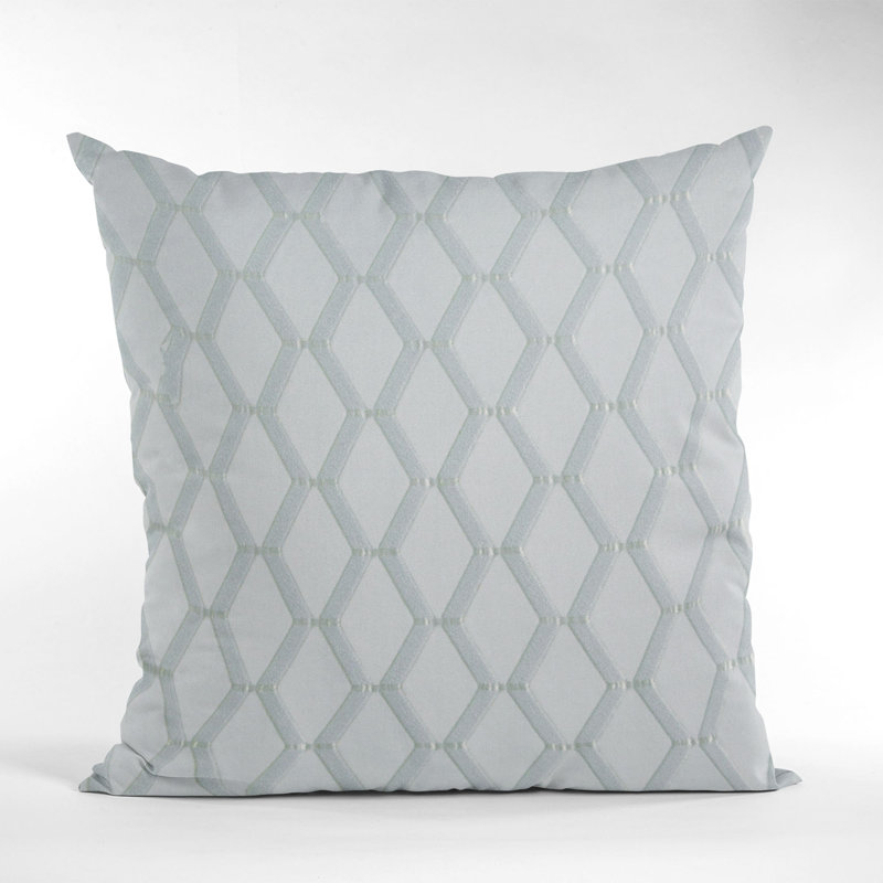 Tissu carré Plutus diamant brillant avec coussin de luxe Embroydery, 16 po x 16 po, Argent