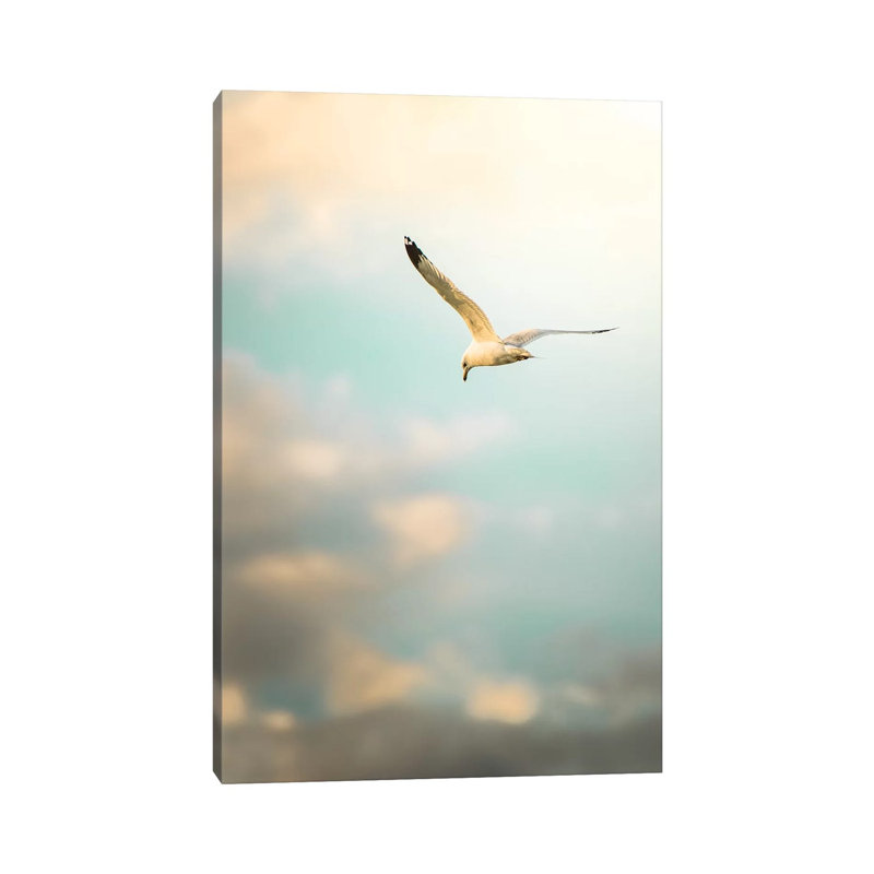 Hunting Seagull up down 1 Piece Wrapped Canvas Wall Art, 30.48 cm H x 45.72 cm W