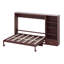 Grand lit escamotable avec rangement réglable, cadre de lit mural avec 4 compartiments, 1 grand tiroir, lit plateforme pliable-1925019237