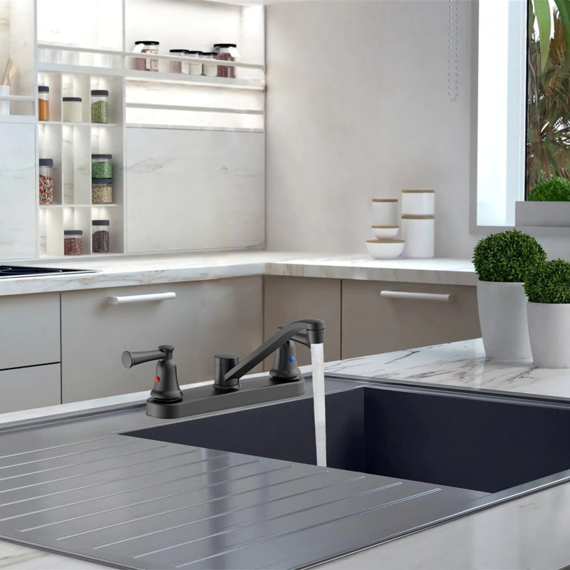 2-handle Bathroom Faucet, Matte Black