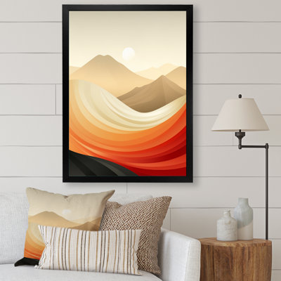 Dunes de sable blanches et rouges sur toile