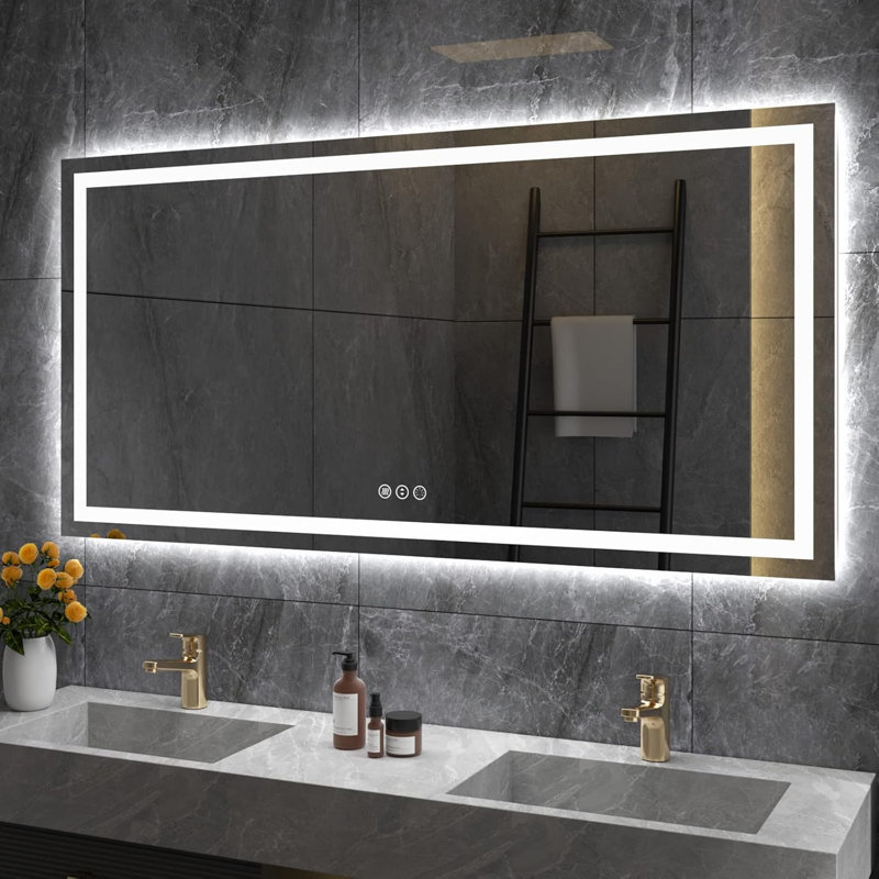 Miroir de salle de bain Lunara, 60 po x 30 po