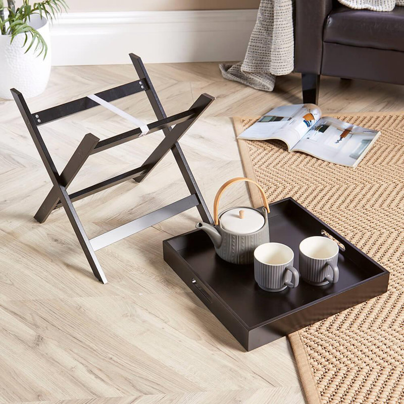 Ayushi Tray Top End Table, Black