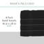 Ensemble de 4 serviettes Willow - 100% coton peigné, qualité supérieure 630 g / m², noir, ultra doux et très absorbant (4 serviettes à main)-501306312-501306318