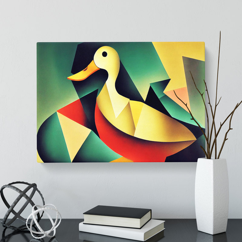 Exclusive Abstract Duck - Wrapped Canvas, 35cm H x 50cm W x 3cm D