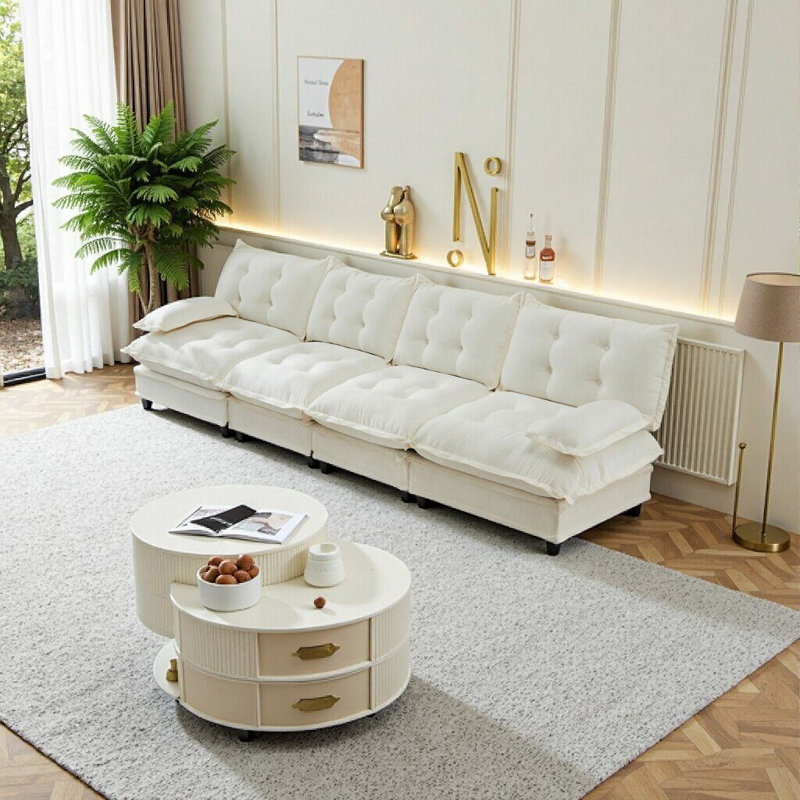 Canapé modulaire 138 places 4 places Cloud, Beige