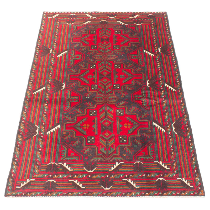 Tapis bleu marine Teimani 3 pi 5 po x 6 pi 8 po