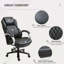 Grand et grand fauteuil de bureau de direction avec siège large, chaise de bureau d'ordinateur avec coutures en losange à dossier haut, hauteur réglable et roues pivotantes-1888015556