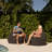 Big Joe Luft Lightweight Outdoor Patio Chair, Premium Sunbrella Fabric, ComfortFlow Bean Filling, Nightfall-111865500