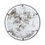D31.5X0.5 "Miroir rond Theodor avec design industriel et cadre en métal pour la décoration murale