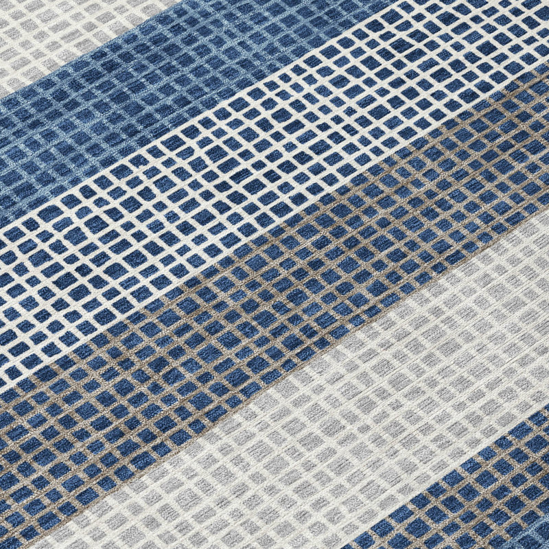 Tapis intérieur / extérieur lavable à la machine Chantille ACN2530, Marine, Rectangle 9 pi x 12 pi