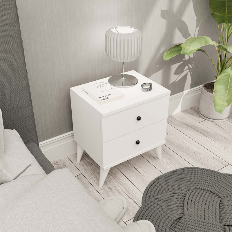 Table de chevet Eck, Blanc