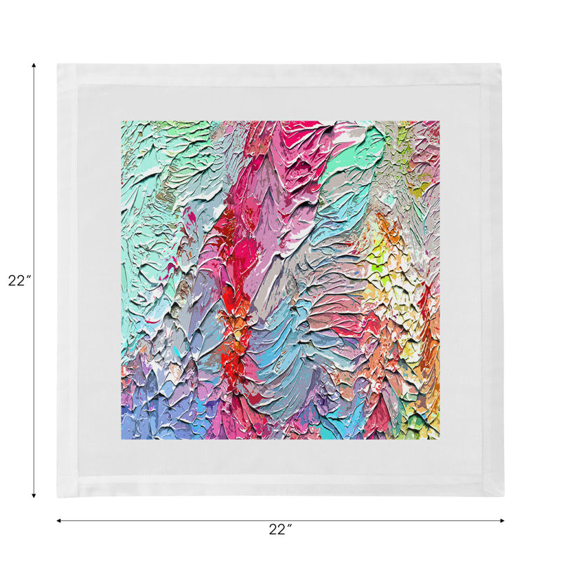 Serviettes de table en satin de coton Paint Brights
