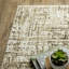 Tapis rayé rayé ivoire / brun Rayan-1254683698