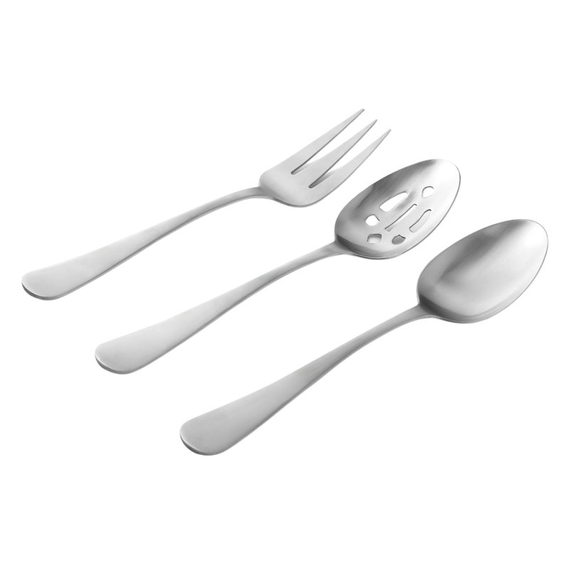 Ensemble de service 3 pièces Masa Matte, Argent mat