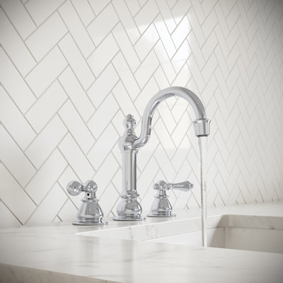 Widespread 2-handle Bathroom Faucet with Drain Assembly