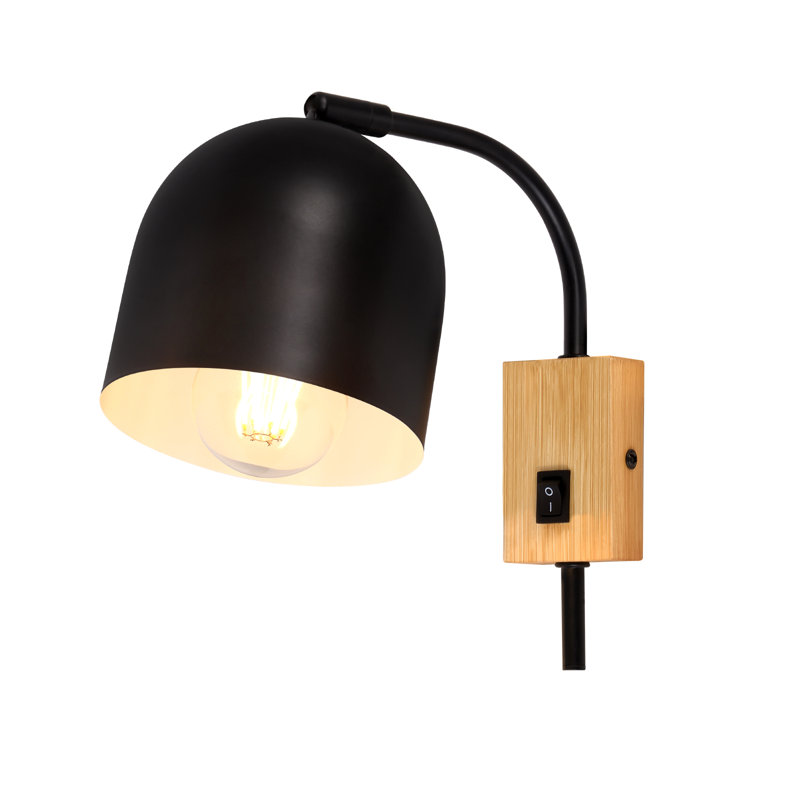 Arloine Iron Armed Sconce, Matte Black