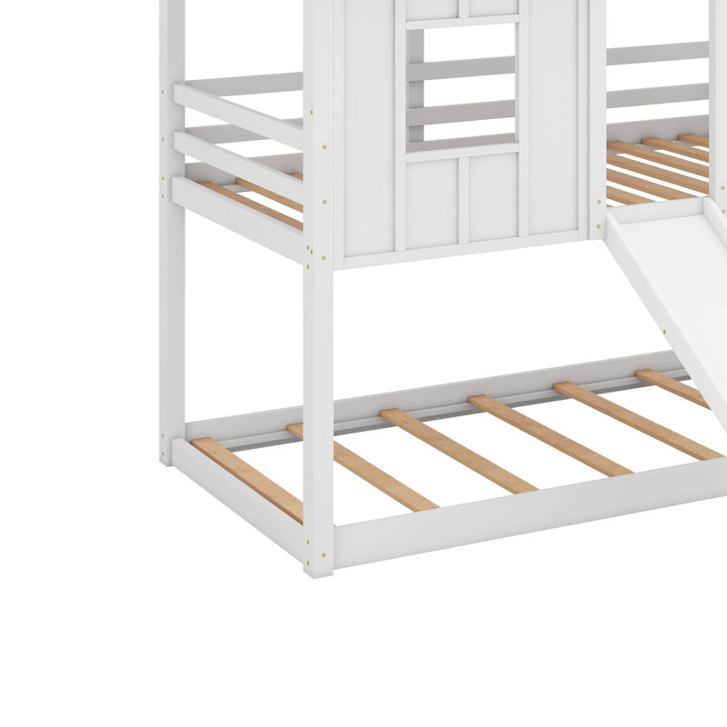 Twin Over Twin Bunk Bed With Slide
