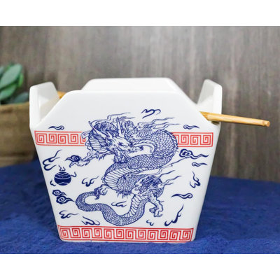 Ensemble de 9 bols à emporter avec des baguettes Oriental Nine Dragons