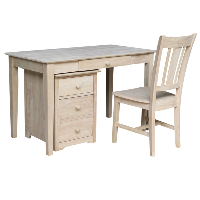 Ensemble de bureau d'écriture 3 pièces Bridgewater, Sans finition / prêt à finir