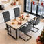 Culain Modern Velvet Upholstered Cantilever Dining Chair-854781543-870999596