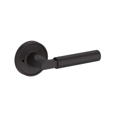 Lake Forest Privacy Lever with Recessed Round Rose in Venetian Bronze