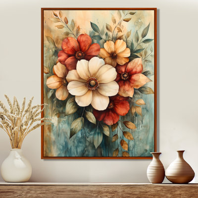 Farmhouse Wreath Spiral Of Petals I - Couronne, art mural