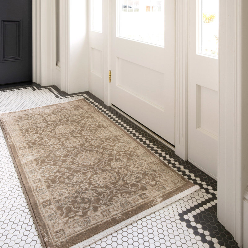 Vulpecula Damask Hand Tufted Area Rug, 80cm x 300cm