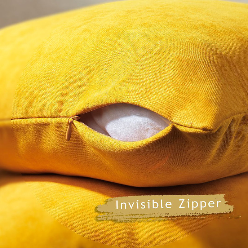 Cushion Cover, Yellow, Square 60cm