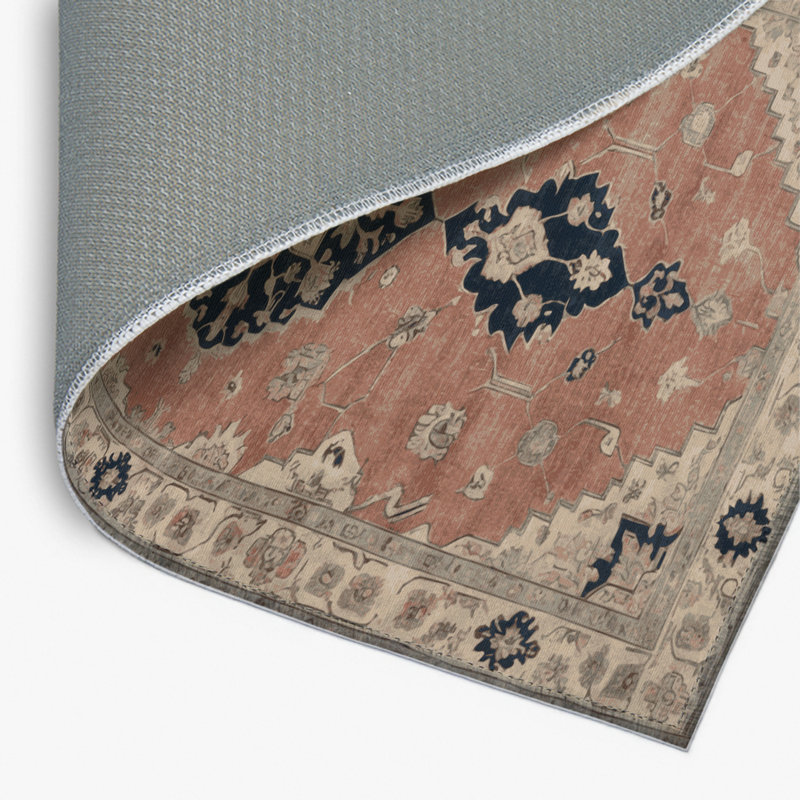 Tapis intérieur et extérieur brun Overdyed, Rectangulaire 2 pi x 3 pi