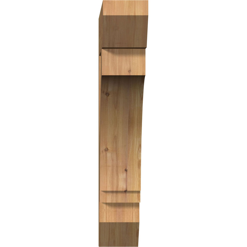 BKTIMP06 Support en bois rustique à lattes impériales, Cèdre rouge de l'Ouest (lisse), H 32 po x l 5,5 po x P 28 po