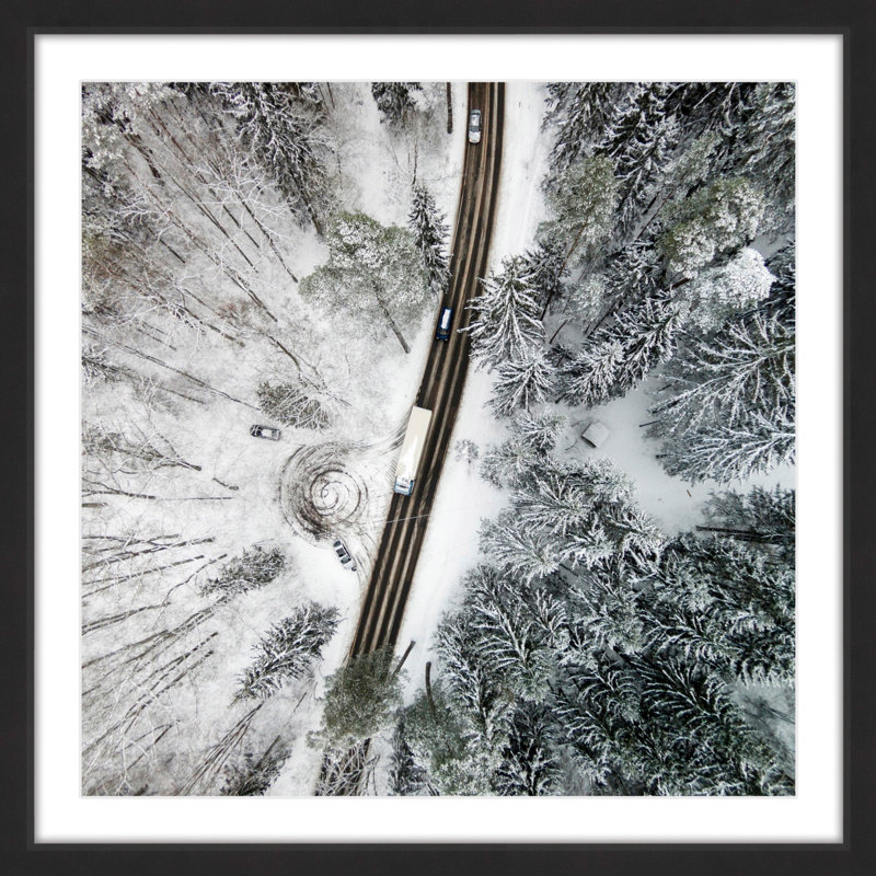 « white terrain », reproduction de photo encadrée, H 32 po x l 32 po