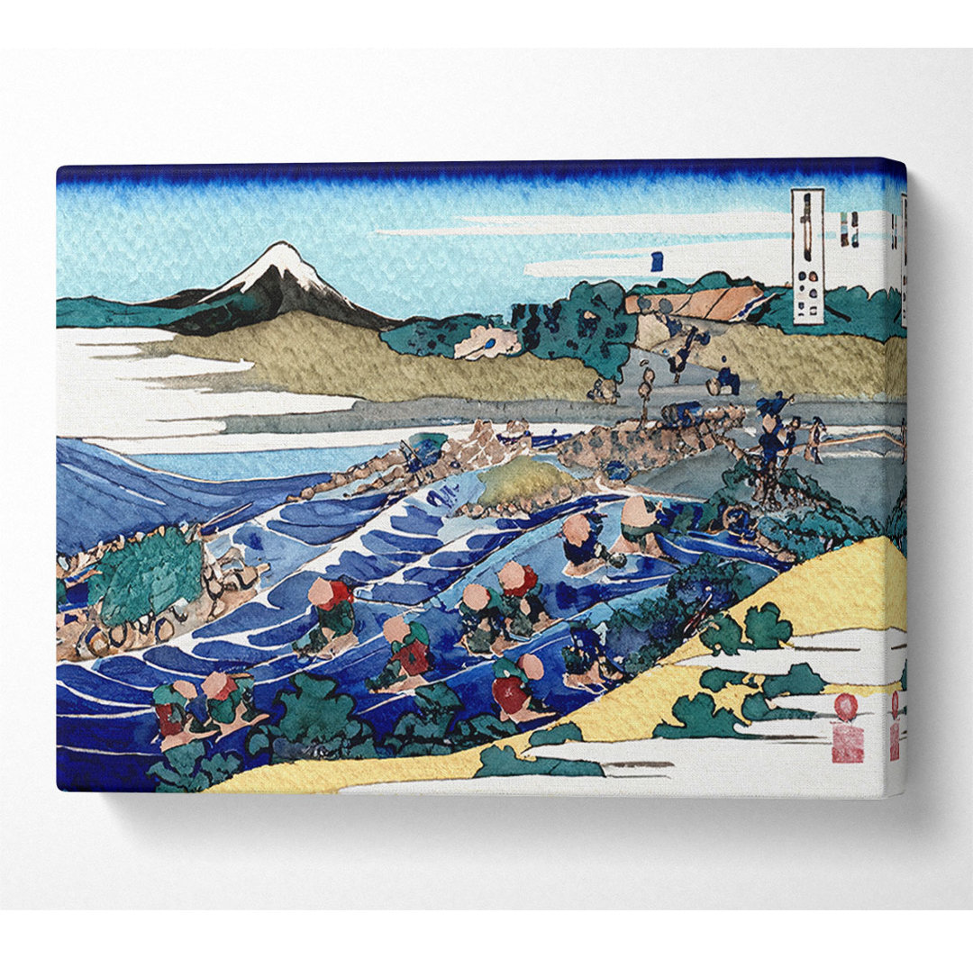 Hokusai Fuji von Kanaya auf Tokaido - Leinwanddrucke aufgerollt