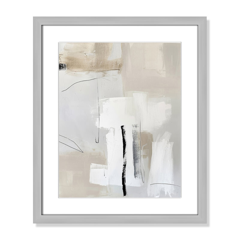 «Neutral Balance II» par Lazar Studio, Matte Silver, L 16 po x H 19 po, Imprimé mat