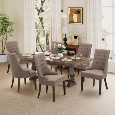 51cm H Tufted Fabric Upholstered Side Chair