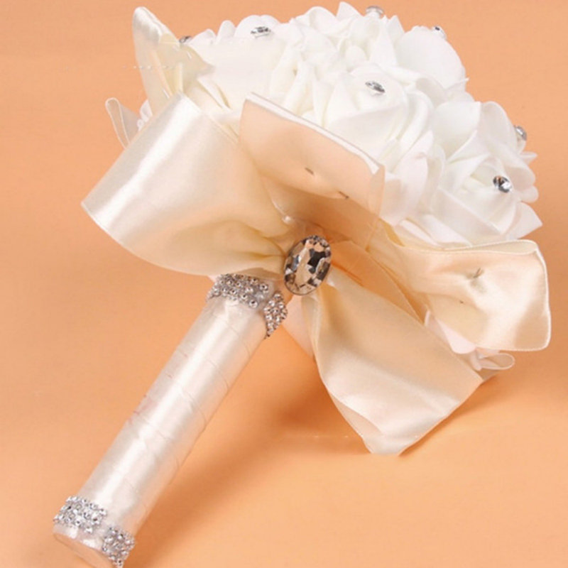9,84 po Bouquet de mariage Bouquet blanc pour la mariée Bouquets de mariage pour demoiselles d'honneur