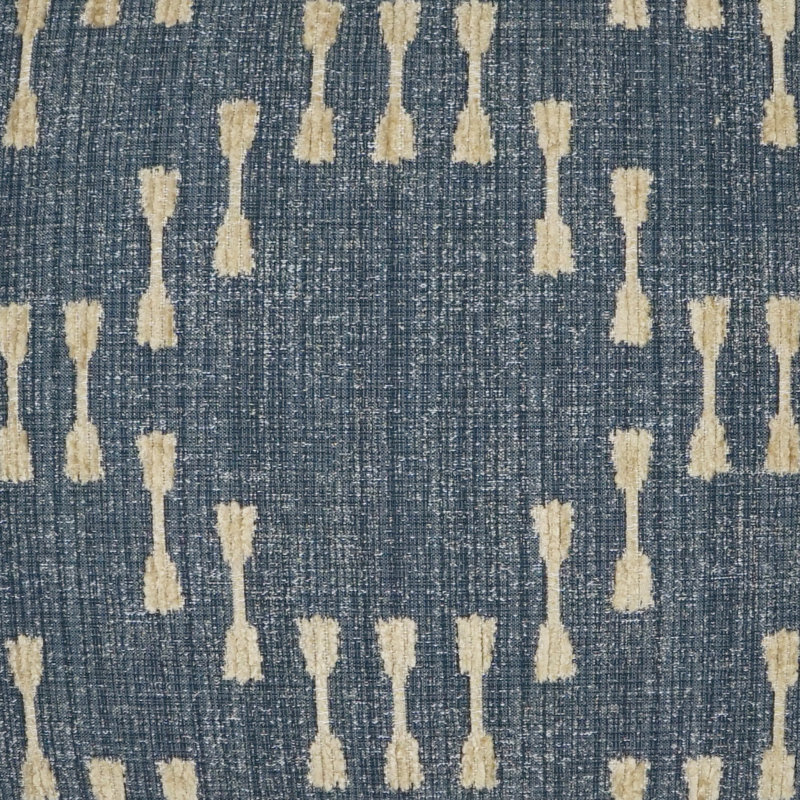 Coussin décoratif Purnima, Denim, Carré 22 po