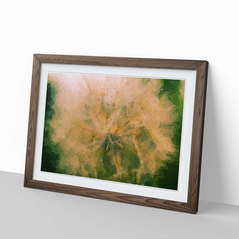 Seeds of a Dandelion in Abstract - Picture Frame Graphic Art Print, Walnut, 60cm H x 91cm W x 2cm D