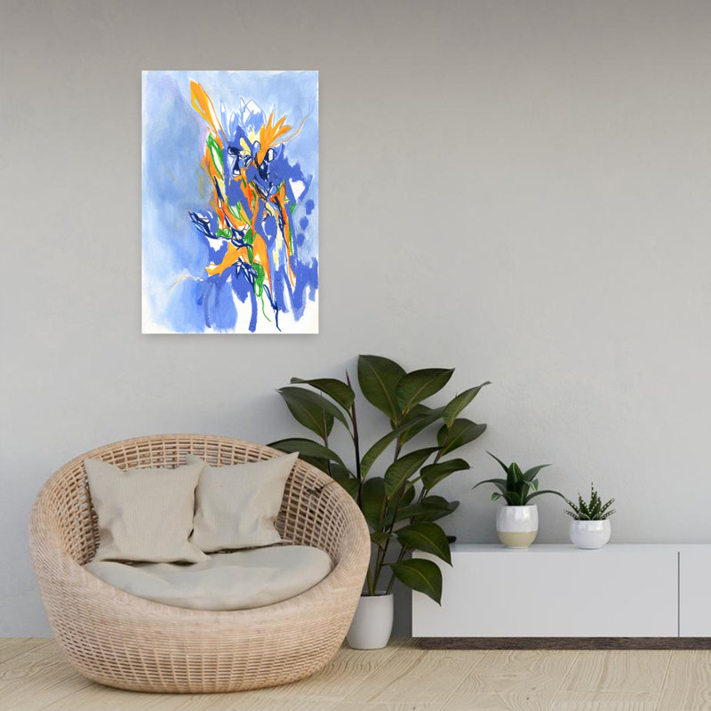 «Dynamic Color Flow», art abstrait coloré et audacieux, H 24 po x l 16 po
