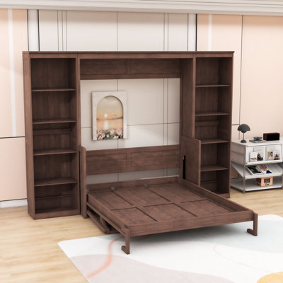 Lit escamotable avec bureau et tablettes Murphy