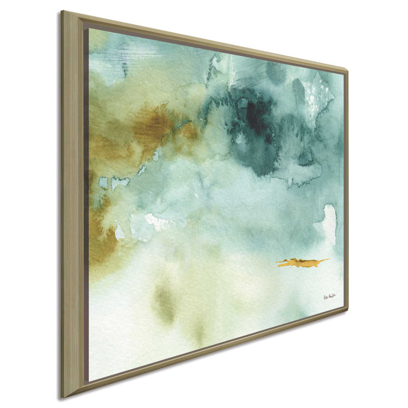 «My Greenhouse Abstract IV» par Lisa Audit, reproduction sur toile, H 21,5 po x l 21,5 po x P 2 po, Cadre flottant champagne