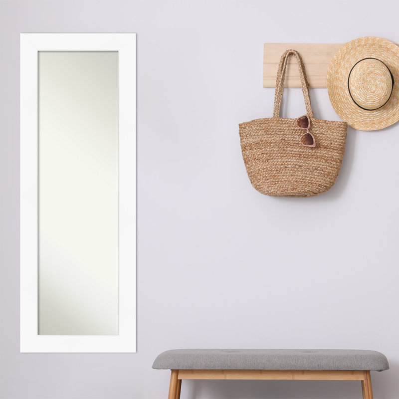 Miroir de porte non biseauté Petronia, Blanc armoire
