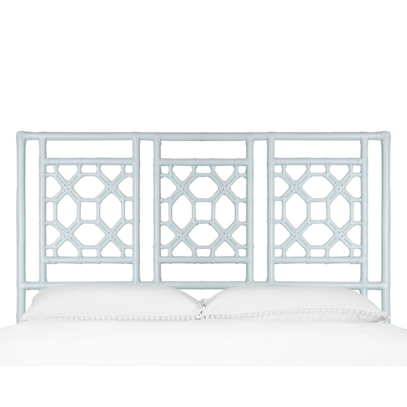 Lattice Back Standard Bed, Queen, Light Blue