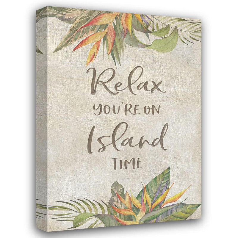 Art sur toile tendue par Trinx CAD Designs Gallery: Youre On Island Time, H 48 po x l 34 po