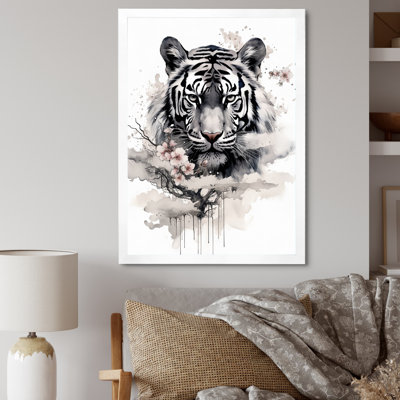 Asian Asian Tiger Sumi sur impression sur toile
