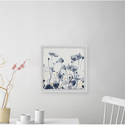 Flower Blues 1 Piece Single Picture Frame Painting