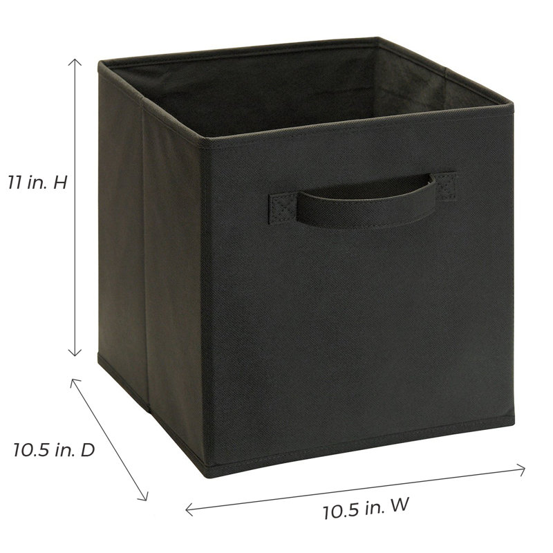 Tiroir en tissu Cubeicals, Noir, Ensemble de 2