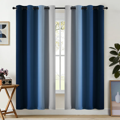 Rideaux occultant et isolants occultant bleu ombré