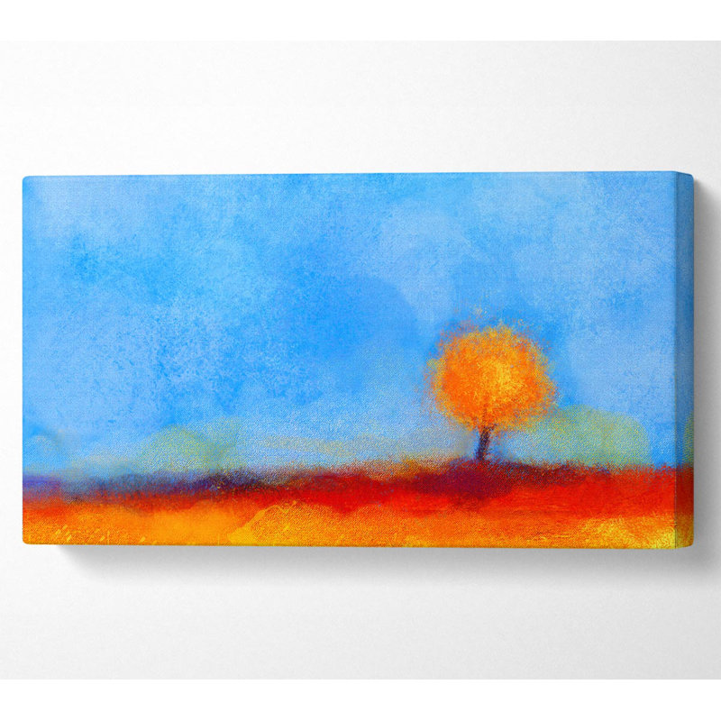 Lonesome Orange Tree - Wrapped Canvas Print, 101.6cm H x 203.2cm W