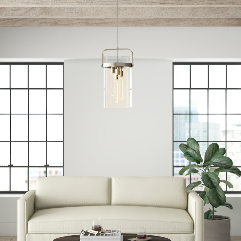 Donelle 4 - Light Cylinder Pendant, Brushed Satin Nickel